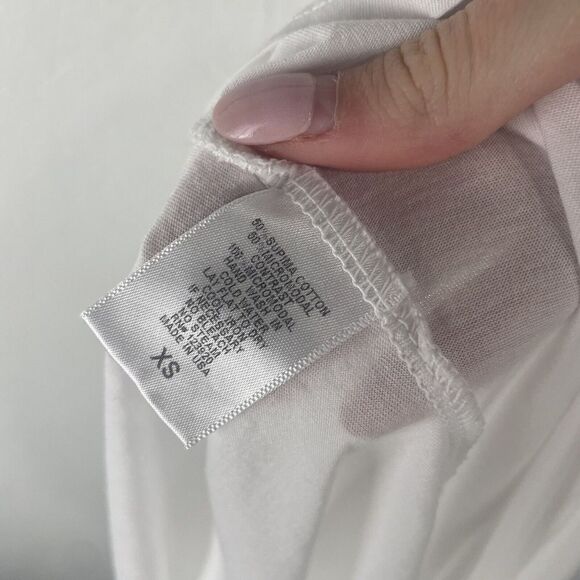 Revolve LA Made Micromodal Supima Cotton White Athleisure Active Tank Top Sz XS - Picture 4 of 8